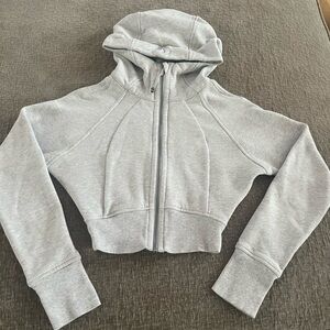 lululemon athletica Light Gray Cropped Hoodie
